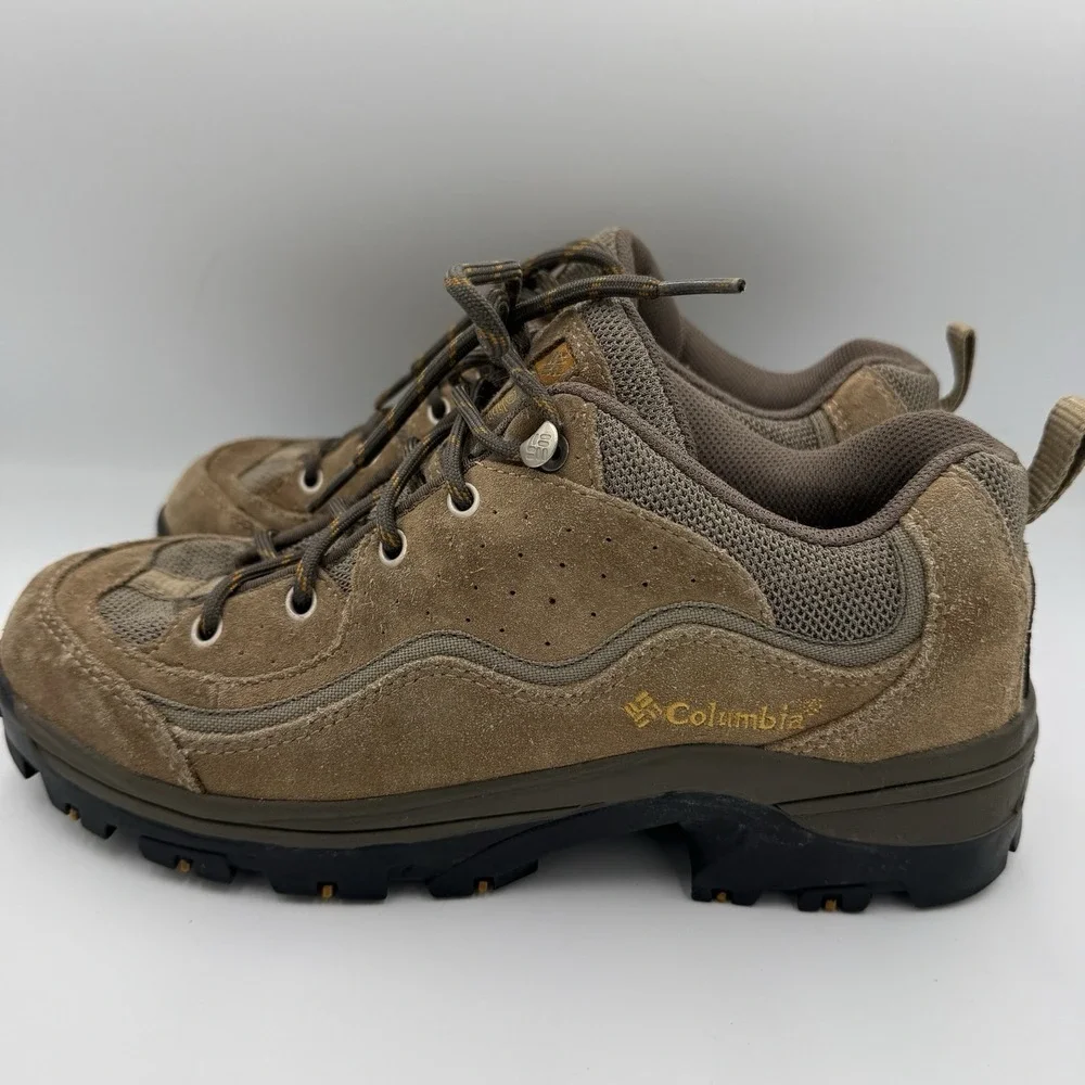 Columbia Rock Peak III Shoes Mens 8 Hiking Low Top Lace Up Trail Outdoors Brown